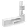 Costway L-shaped Tv Stand Storage Cabinet Entertainment Unit White