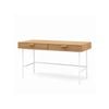 Kina 140cm Natural Oak & White Ripple Slatted Desk