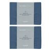 2x Odyssey Living Breathe Cotton Standard Pillowcase 48cm X 73cm Marine Blue