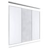 Lugna 2400 x 1801-2700mm Clear Anodised 1 Mirror 2 Melamine Wardrobe Triple Sliding Doors