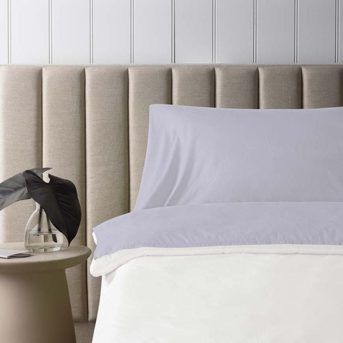 Accessorize Bedroom Collection 145cm x 220cm Silver Self Tanning Polyester Cotton Sheet Protector