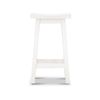 Kyoto Kitchen Bar Stool Scandinavian Style Hard Mango Wood Dining Counter Chair - White
