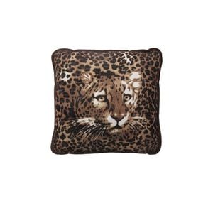 Africa Safari Square Piped Edge Cushion 36 x 36 cm Leopard