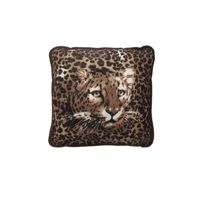 Africa Safari Square Piped Edge Cushion 36 x 36 cm Leopard