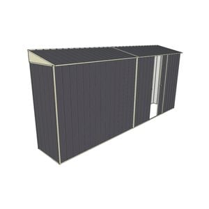 Build-a-Shed 0.8 x 4.5 x 2m Skillion Single Sliding Side Door Shed - Grey