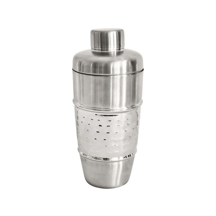 J.elliot Home Alfie 500ml Stainless Steel Cocktail Shaker Hammered Chrome