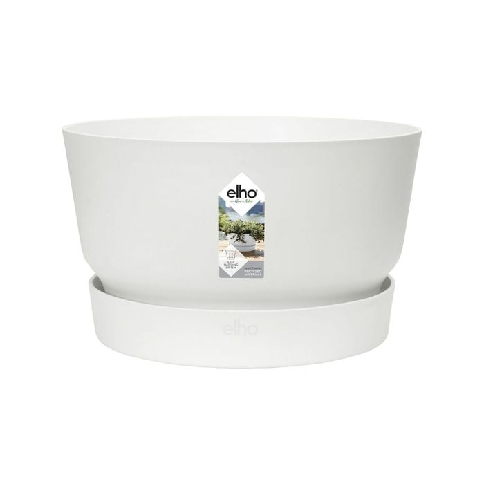 Elho 33cm White Greenville Self Watering Plant Pot