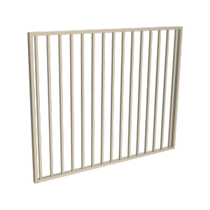 ProtectorAl 1201 - 1500 x 1200mm Paperbark Aluminium Garden Gate Flat Top Square Picket
