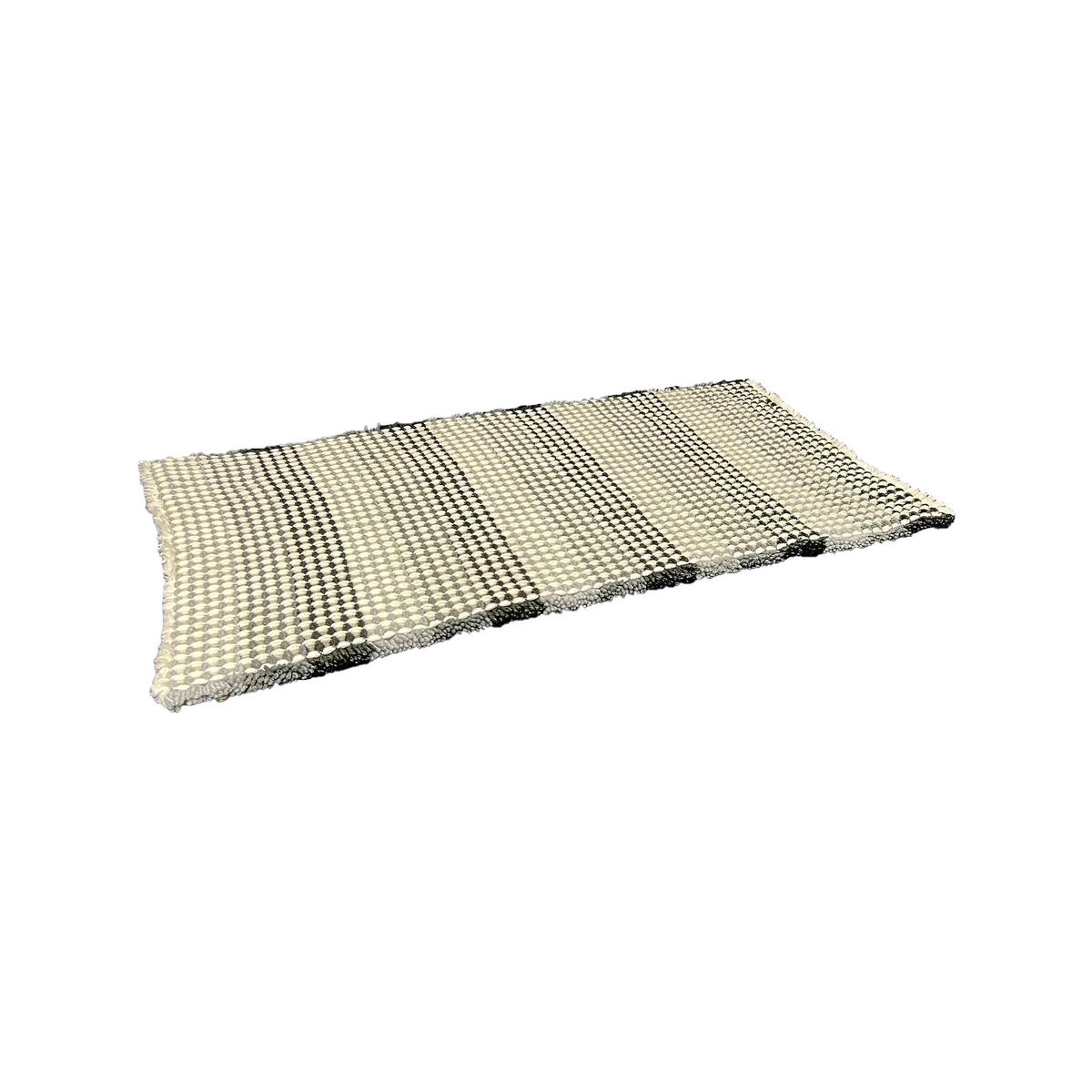 Barelli Bath Mat Rectangular 50cm x 80cm Waffle Weave Grey & White ...