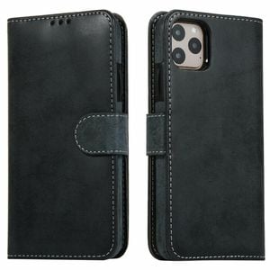 Flip Wallet Cover Leather Magnetic Card Slot Case - For Apple iPhone 15 (Black)