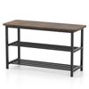Costway 2-tier Shoe Rack Storage Bench Hallway Boot Organizer Shelves
