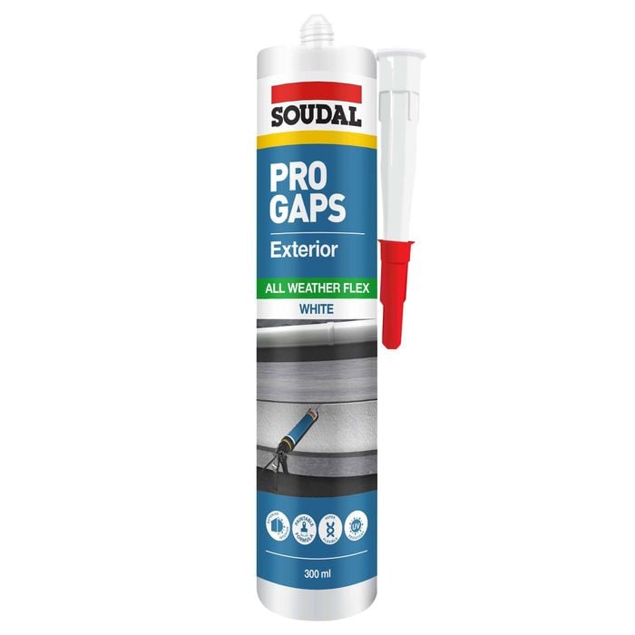 Soudal 300ml White Pro Gaps Exterior Filler