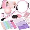Fohoa 19-piece Home Pilates Workout Kit With Ring, Ball, Resistance Bands And Ankle Weights
