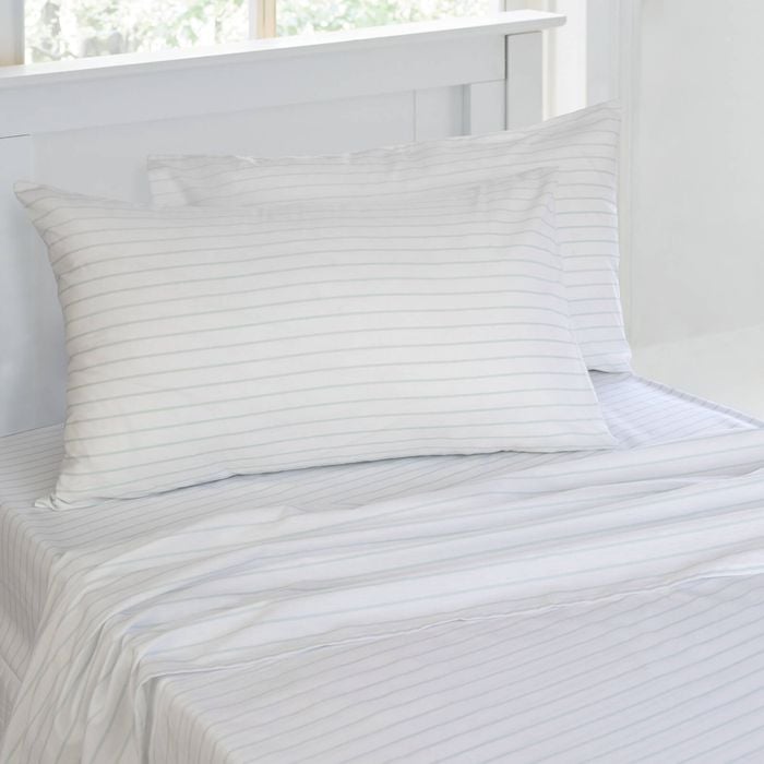 Jelly Bean Kids Stripe Printed Single Bed Sheet Set Chambray