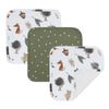 Living Textiles 3 Pack Jersey Wash Cloths - Forest Retreat