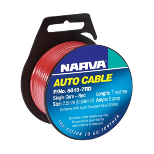 Narva 10A 3mm Red Single Core Cable - 7m