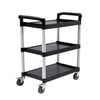 SOGA 3 Tier Portable Kitchen Food Trolley - Black