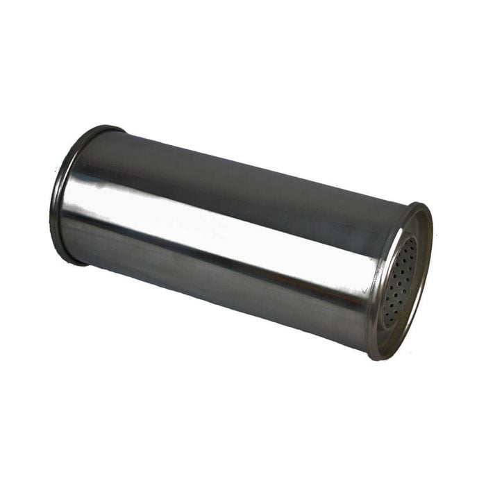 Redback 2-1/2" Performance Muffler Centre/centre - 5" Round, 12" Long, 304 Ss