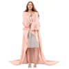 Catzon Wearable Blanket Sleeves Adult Cozy Fleece Warm Wrap-pink