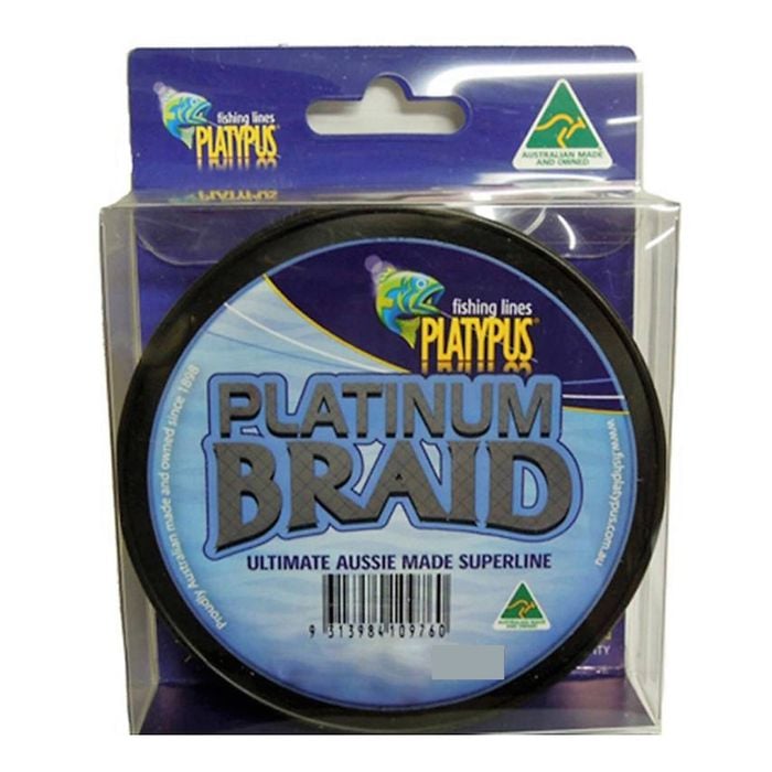 Platypus Platinum Australian Made Braid - 10lb - Grey - 300 Yd Spool