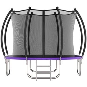 Advwin 10FT Outdoor Trampoline for Kids w/Ladder, Sprinkler, Max Limit 350 kg