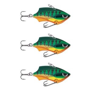 3x Rapala 5cm Rap V Blade Sinking Vibe Fishing Lures - Fire Tiger
