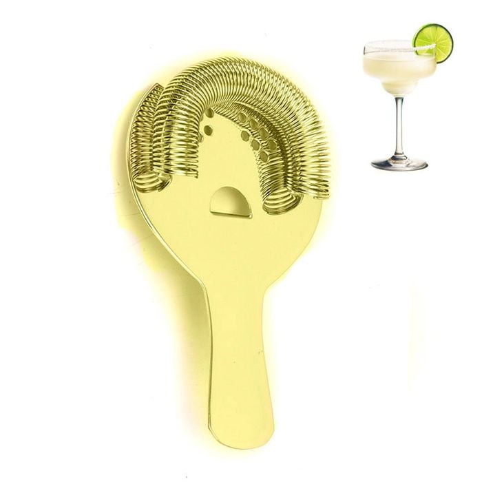 Catzon Cocktail Strainer 304 Stainless Steel with Spring-Gold