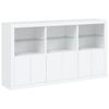 vidaXL Sideboard with LED Lights Storage Cabinet Living Room White