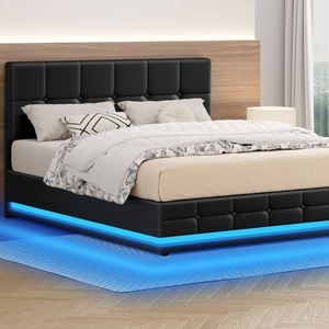 Alfordson Bed Frame Gas Lift Rgb Led King