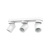 Click 3 Head Adjustable GU10 Spotlight - Matte White Finish