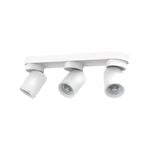 Click 3 Head Adjustable GU10 Spotlight - Matte White Finish