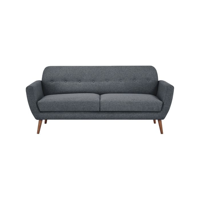 Lilliana 3 Seater Sofa Fabric Uplholstered Lounge Couch - Dark Grey
