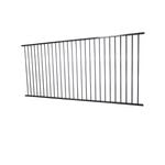 ProtectorAl 2400 x 900mm Black Flat Top Boundary And Garden Fence Panel