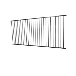 ProtectorAl 2400 x 900mm Black Flat Top Boundary And Garden Fence Panel