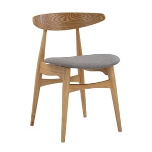 Modern Furniture Tricia 52x75cm Dining Chair - Oak & Grey