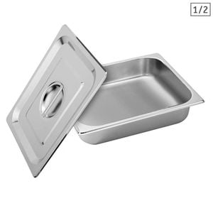 SOGA 1/2 GN Pan 6.5cm With Lid – Stainless Steel