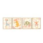4pc Maine & Crawford Jordan 50cm Kids Room Prints Canvas w/ Frame