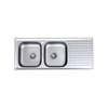 Radiant 1200mm Left Hand Double End Bowl Sink
