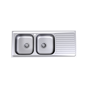 Radiant 1200mm Left Hand Double End Bowl Sink