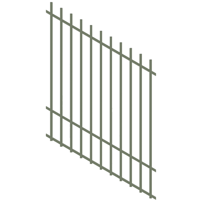 ProtectorAl 350 - 1200 x 1500mm Pale Eucalypt Raked Up to 15º Batten Pool Fence Panel