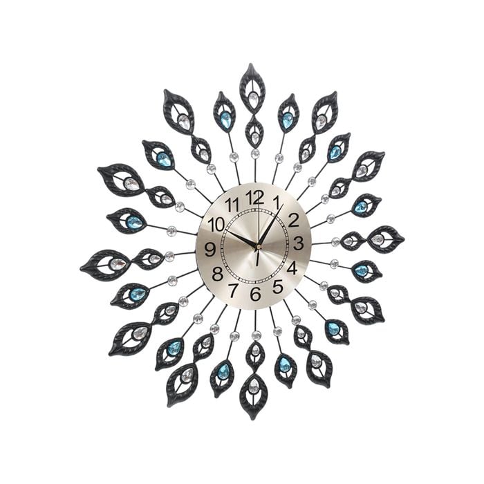 Artiss 60CM Wall Clock Crystal Black
