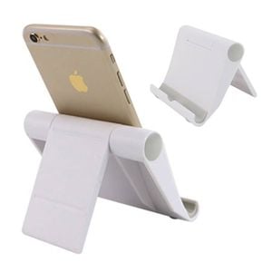 Foldable Desk Phone Tablet Stand Adjustable Universal Holder (White)