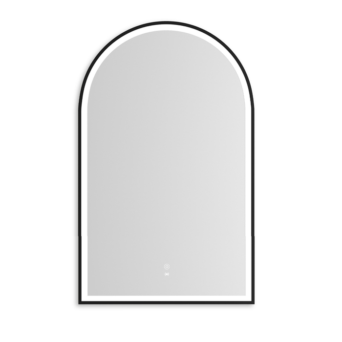 Attica Arch 1200mm Black Framed Arch LED Mirror