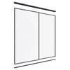 Lugna 2400 x 1801-2400mm Black Optiglass Panels Wardrobe Double Sliding Doors