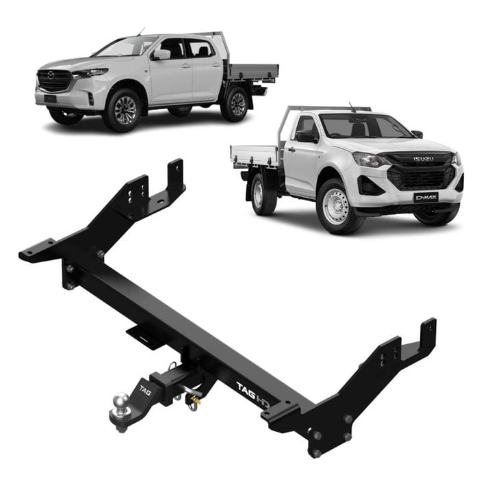 Tag Heavy Duty Extended Towbar For Mazda Bt-50 & Isuzu D-max (07/2020 - On) - Extended Cab Chassis With Step