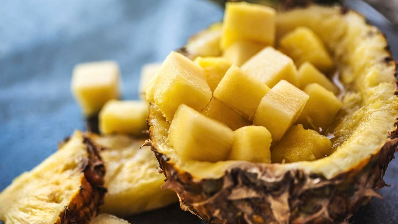Pineapple cut into chunks