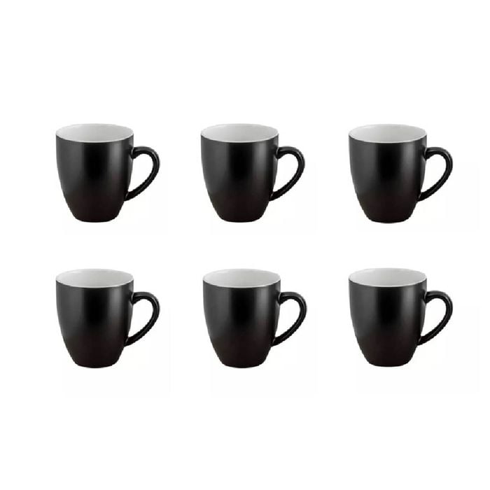 Trenton Bevande Coffee Mug 400ml Set 6 - Raven Black