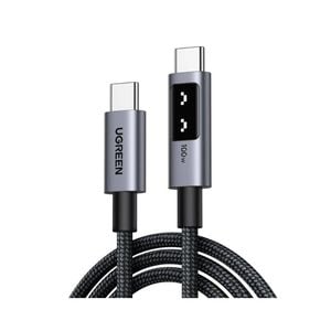 Ugreen Uno 100w Usb C To Usb C Cable With Led Display Fast Charging Braided Durable Design