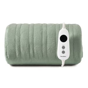 Dreamaker Kingston Coral Fleece Washable Electric Heated Throw Blanket Sage 130x160cm | Overheat Protection & Auto-off