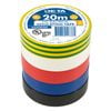 DETA 20m 18mm Assorted Insulation PVC Tape - 5 Pack